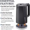 Elite Gourmet EKT1821 1.8L Double Wall Insulated, Cool-Touch 1500W Kettle w/Stainless Steel Interior & Lid, 360° Swivel Base for Cord Free Serving, Power On Lever, Auto Shut-Off, Boil Dry, Black(1.8 Quarts)