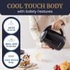 Elite Gourmet EKT1821 1.8L Double Wall Insulated, Cool-Touch 1500W Kettle w/Stainless Steel Interior & Lid, 360° Swivel Base for Cord Free Serving, Power On Lever, Auto Shut-Off, Boil Dry, Black(1.9 Quarts)