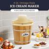 Elite Gourmet Maxi-Matic EIM-924L 4 quart Old Fashioned Electric Ice Cream Maker, Pine Bucket(Cream)