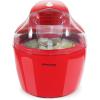 Americana EIM-1400R 1.5 Qt Freezer Bowl Automatic Easy Homemade Electric Ice Cream Maker, Ingredient Chute, On/Off Switch, No Salt Needed, Creamy Ice Cream, Gelato, Frozen Yogurt, Sorbet, Recipe Book(Red)