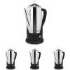 Elite Gourmet 6-Cup Electric Coffee Percolator – Stainless Steel, Fast Brewing, Keep Warm with Auto Shut-Off, Clear Brew Progress Knob, Cordless Serving Base, Reusable Filter, 1000W(12-Cup (Pack of 4))