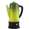 Elite Gourmet EC922 Electric Coffee Percolator, BPA Free, Keep Warm, Glass Clear Brew Progress Knob, Cool-Touch Handle, Cordless Serve, 12-Cup, Stainless Steel(Retro Green)