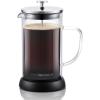 Elite Gourmet EHC113 Personal Single-Serve Compact Coffee Maker Brewer Includes 14Oz. Stainless Steel Interior Thermal Travel Mug, Compatible with Coffee Grounds, Reusable Filter, Black(Glass)