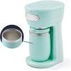 Elite Gourmet EHC113 Personal Single-Serve Compact Coffee Maker Brewer Includes 14Oz. Stainless Steel Interior Thermal Travel Mug, Compatible with Coffee Grounds, Reusable Filter, Black(Mint)