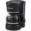 Elite Gourmet EHC-5055# Automatic Brew & Drip Coffee Maker with Pause N Serve Reusable Filter, On/Off Switch, Water Level Indicator, Black(5 Cups)