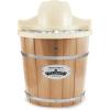Elite Gourmet Maxi-Matic EIM-924L 4 quart Old Fashioned Electric Ice Cream Maker, Pine Bucket(Cream)
