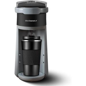 Elite Gourmet EHC9420 Automatic 5-Cup Brew & Drip Coffee Maker with Pause N Serve Reusable Filter, On/Off Switch, Water Level Indicator(Black)