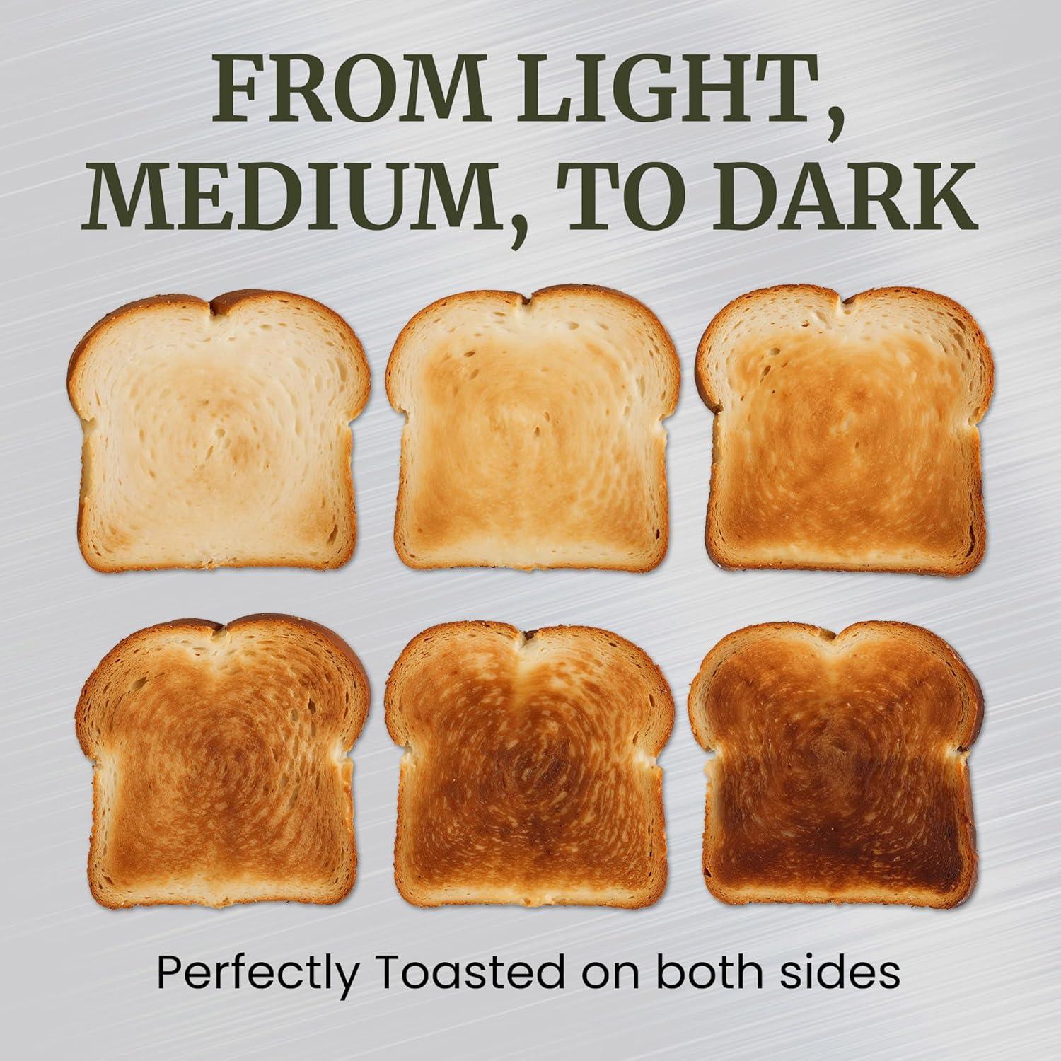 imageElite Gourmet ECT4123X Long Slot 4 Slice Toaster Extra Wide 15 and 51 Deep Slots Bagel Defrost amp Cancel Functions 6 Toast Shade Settings Fits Bagels Waffles Artisan Breads Stainless SteelGloss Black