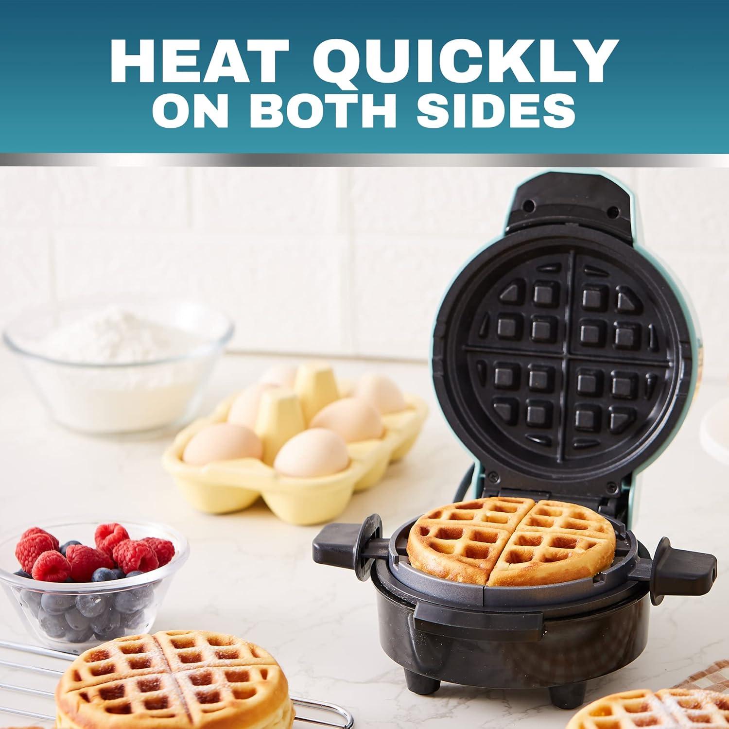 imageElite Gourmet EOM123 NonStick Omelet Frittata Snack Pocket Maker Dessert Maker 2 Individual 56 Omelets Stainless SteelMint