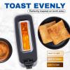 Elite Gourmet ECT-1027 Cool Touch Toaster, 7 Toast Settings Cancel Functions, Slide Out Crumb Tray, Extra Wide 1.5″ Slots for Bagels Waffles Specialty Breads, Puff Pastry, Snacks, White(1 Slice)