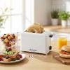 Elite Gourmet ECT-1027# Cool Touch Toaster, 7 Toast Settings Cancel Functions, Slide Out Crumb Tray, Extra Wide 1.5″ Slots for Bagels Waffles Specialty Breads, Puff Pastry, Snacks, White(2 Slice)