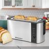 Elite Gourmet ECT4123X Long Slot 4 Slice Toaster, Extra Wide 1.5″ and 5.1″ Deep Slots, Bagel, Defrost & Cancel Functions, 6 Toast Shade Settings, Fits Bagels, Waffles, Artisan Breads, Stainless Steel(Matte Black)