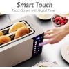Elite Gourmet ECT4123X Long Slot 4 Slice Toaster, Extra Wide 1.5″ and 5.1″ Deep Slots, Bagel, Defrost & Cancel Functions, 6 Toast Shade Settings, Fits Bagels, Waffles, Artisan Breads, Stainless Steel(Black/Stainless Steel)
