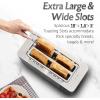 Elite Gourmet ECT4123X Long Slot 4 Slice Toaster, Extra Wide 1.5″ and 5.1″ Deep Slots, Bagel, Defrost & Cancel Functions, 6 Toast Shade Settings, Fits Bagels, Waffles, Artisan Breads, Stainless Steel(Black/Stainless Steel)