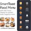 Elite Gourmet ECT4123X Long Slot 4 Slice Toaster, Extra Wide 1.5″ and 5.1″ Deep Slots, Bagel, Defrost & Cancel Functions, 6 Toast Shade Settings, Fits Bagels, Waffles, Artisan Breads, Stainless Steel(Black/Stainless Steel)