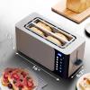 Elite Gourmet ECT4123X Long Slot 4 Slice Toaster, Extra Wide 1.5″ and 5.1″ Deep Slots, Bagel, Defrost & Cancel Functions, 6 Toast Shade Settings, Fits Bagels, Waffles, Artisan Breads, Stainless Steel(Black/Stainless Steel)