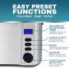 Elite Gourmet ECT4400B# Long Slot 4 Slice Toaster, Countdown Timer, 6 Toast Setting, Defrost, Cancel Function, Built-in Warming Rack, Extra Wide Slots for Bagel Waffle, Stainless Steel(4 Slice)