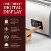 Elite Gourmet ECT4829B Long Slot 4 Slice Toaster, 6 Toast Settings Toaster Defrost, Reheat, Cancel Functions, Slide Out Crumb Tray, Extra Wide Slots for Bagels Waffles, Black(Grey)