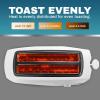 Elite Gourmet ECT4829B Long Slot 4 Slice Toaster, 6 Toast Settings Toaster Defrost, Reheat, Cancel Functions, Slide Out Crumb Tray, Extra Wide Slots for Bagels Waffles, Black(White)