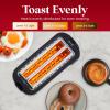 Elite Gourmet ECT5322 Long Slot 4 Slice Toaster, Countdown Timer, Bagel Function 6 Toast Setting, Defrost, Cancel Function, Built-in Warming Rack, Extra Wide Slots for Bagels Waffles, Stainless Steel(Black & Stainless Steel)