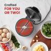 Elite Gourmet EOM123 Non-Stick Omelet, Frittata, Snack Pocket Maker, Dessert Maker, 2 Individual 5.6″ Omelets, Stainless Steel(Stainless Steel and Black)