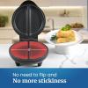Elite Gourmet EOM205 Non-Stick Omelet Frittata Snack Pocket Maker for 2 Individual 6.5″ Omelets, Stainless Steel and Black(Stainless Steel and Black)