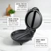 Elite Gourmet EOM205 Non-Stick Omelet Frittata Snack Pocket Maker for 2 Individual 6.5″ Omelets, Stainless Steel and Black(Stainless Steel and Black)