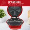 Elite Gourmet EQD-413 Electric Non-Stick 8″ Quesadilla Maker, Easy-Slice 6-Wedge, Grilled Cheese Corn Flour Tortilla Snacks, Red(11 “)
