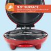 Elite Gourmet EQD-413 Electric Non-Stick 8″ Quesadilla Maker, Easy-Slice 6-Wedge, Grilled Cheese Corn Flour Tortilla Snacks, Red(8″)