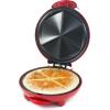 Elite Gourmet EQD-413 Electric Non-Stick 8″ Quesadilla Maker, Easy-Slice 6-Wedge, Grilled Cheese Corn Flour Tortilla Snacks, Red(8″)