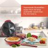 Elite Gourmet EQD-413 Electric Non-Stick 8″ Quesadilla Maker, Easy-Slice 6-Wedge, Grilled Cheese Corn Flour Tortilla Snacks, Red(8″)