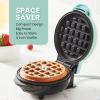 Elite Gourmet EWM-013MX Electric Nonstick Mini Waffle Maker with 5-inch cooking surface, Belgian Waffles, Compact Design, Hash Browns, Keto, Snacks, Sandwich, Eggs, Easy to Clean, Mint(Mint)
