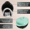 Elite Gourmet EWM-013MX Electric Nonstick Mini Waffle Maker with 5-inch cooking surface, Belgian Waffles, Compact Design, Hash Browns, Keto, Snacks, Sandwich, Eggs, Easy to Clean, Mint(Mint)