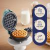 Elite Gourmet EWM015M Electric Nonstick 4.5-inch Mini Waffle Maker, Belgian Waffles, Compact Design, Hash Browns, Keto, Snacks, Sandwich, Eggs, Easy to Clean, Mint(Mint)
