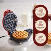 Elite Gourmet EWM015M Electric Nonstick 4.5-inch Mini Waffle Maker, Belgian Waffles, Compact Design, Hash Browns, Keto, Snacks, Sandwich, Eggs, Easy to Clean, Mint(Red)