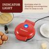 Elite Gourmet EWM015M Electric Nonstick 4.5-inch Mini Waffle Maker, Belgian Waffles, Compact Design, Hash Browns, Keto, Snacks, Sandwich, Eggs, Easy to Clean, Mint(Red)