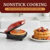 Elite Gourmet EWM015M Electric Nonstick 4.5-inch Mini Waffle Maker, Belgian Waffles, Compact Design, Hash Browns, Keto, Snacks, Sandwich, Eggs, Easy to Clean, Mint(Red)