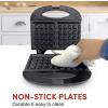 Elite Gourmet Maxi-Matic Electric Nonstick Belgian Waffle Iron Snack Maker Machine, Breakfast, Sandwiches, Compact & Portable, 2 Slice, Black(Waffle)