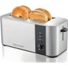 Elite Gourmet ECT3401 Long Slot 4 Slice Toaster, 1.5” Slot Width, 6 Toast Shade Settings, Reheat, Defrost & Cancel Functions, Extra Large Slots for Bagels, Waffles, Artisan Breads, Stainless Steel