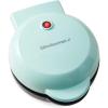 Elite Gourmet EWM013B Electric Nonstick Mini Waffle Maker with 5-inch cooking surface, Belgian Waffles, Compact Design, Hash Browns, Keto, Snacks, Sandwich, Eggs, Easy to Clean, Black(Mint)