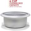 Elite Gourmet ERC003BX Electric Rice Cooker with Automatic Keep Warm Makes Soups, Stews, Grains, Hot Cereals, 6 Cups Cooked (3 Cups Uncooked), Black(White)