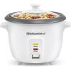 Elite Gourmet ERC2010B Electric Rice Cooker with Stainless Steel Inner Pot Makes Soups, Stews, Porridge’s, Grains and Cereals, 10 cups cooked (5 Cups uncooked), Black(White)