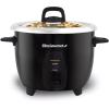 Elite Gourmet ERC2010B Electric Rice Cooker with Stainless Steel Inner Pot Makes Soups, Stews, Porridge’s, Grains and Cereals, 10 cups cooked (5 Cups uncooked), Black(10 Cups Cooked)