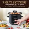 Elite Gourmet MST-1234B## 6 Quart Diamond Pattern Slow Cooker, Removable, Dishwasher-Safe Stoneware Pot with Tempered Glass Lid, Cool-Touch Handles, 6 Quart, Black(3 Quarts)