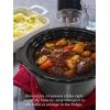 Elite Gourmet MST-1234B## 6 Quart Diamond Pattern Slow Cooker, Removable, Dishwasher-Safe Stoneware Pot with Tempered Glass Lid, Cool-Touch Handles, 6 Quart, Black(3 Quarts)