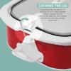 Elite Gourmet MST-5240 Casserole Crock Slow Cooker, Locking Lid Adjustable Temperature Keep Warm Oven & Dishwasher-Safe Casserole Pan, 3.5Qt Capacity, Red(Red)
