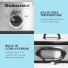Elite Gourmet MST-5240 Casserole Crock Slow Cooker, Locking Lid Adjustable Temperature Keep Warm Oven & Dishwasher-Safe Casserole Pan, 3.5Qt Capacity, Red(Stainless Steel)