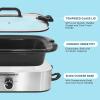 Elite Gourmet MST-5240 Casserole Crock Slow Cooker, Locking Lid Adjustable Temperature Keep Warm Oven & Dishwasher-Safe Casserole Pan, 3.5Qt Capacity, Red(Stainless Steel)