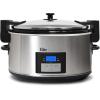 Maxi-Matic Elite Platinum MST-900VXD 8.5-Quart Stainless Steel Programmable Slow Cooker w/Locking Lid, Black