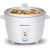 Elite Gourmet ERC003BX Electric Rice Cooker with Automatic Keep Warm Makes Soups, Stews, Grains, Hot Cereals, 6 Cups Cooked (3 Cups Uncooked), Black(White)